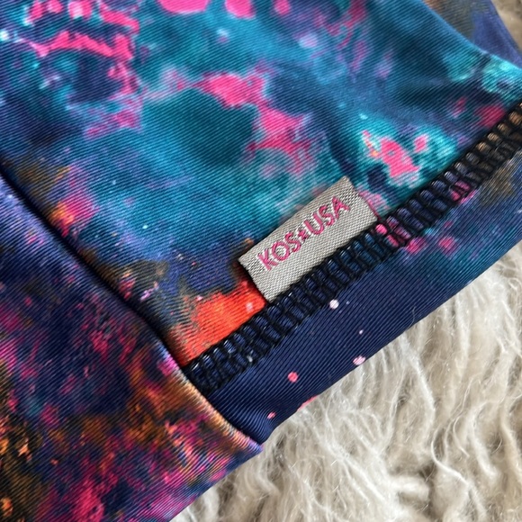 like new KOS USA multicolor galaxy outer space calf leggings pants size S - Picture 4 of 6